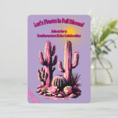 Invitation Lot de cactus rose (Debout devant)
