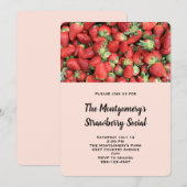 Invitation Lot de fraises rousses juteuses -fraises sociales (Devant / Derrière)