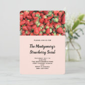 Invitation Lot de fraises rousses juteuses -fraises sociales (Debout devant)
