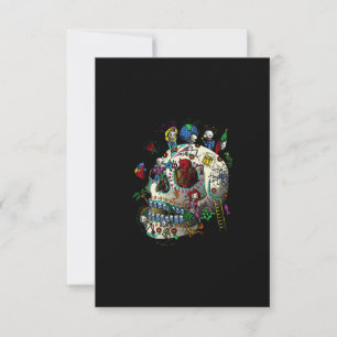 Invitation loterie de crâne mexicain
