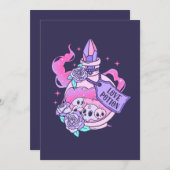 Invitation Lotion Potion mignonne Pink Halloween Potion Boute (Devant / Derrière)