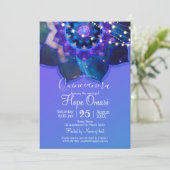 Invitation Lotus Bleu Mandala (Debout devant)