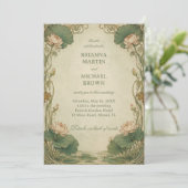 Invitation Lotus Botanique Vintage (Debout devant)
