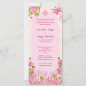 Invitation Lotus fleurs mignon marié couple mariage indien (Dos)