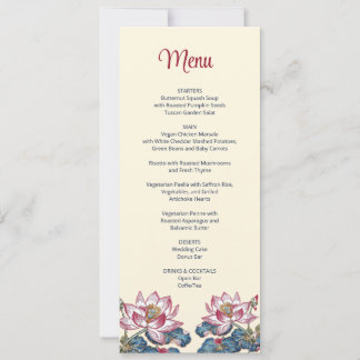 Invitation Lotus Mariage de style Art Tibétain