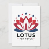 Invitation Lotus pour POTUS Kamala Harris 2024 (Devant)