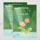 Invitation Lotus Premier mariage (Devant / Derrière)