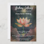 Invitation Lotus Rising | Conception Aquarelle Douce (Devant)