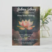 Invitation Lotus Rising | Conception Aquarelle Douce (Debout devant)