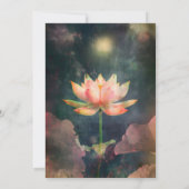 Invitation Lotus Rising | Conception Aquarelle Douce (Dos)