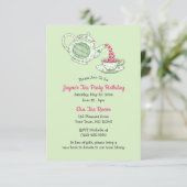 Invitation Louange à Dieu Théière verte Petite fête du thé de (Debout devant)