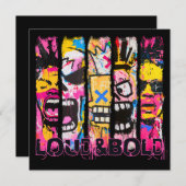 Invitation Loud & Bold - Graffiti Street Art Design (Devant / Derrière)