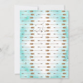 Invitation L'Ouest sauvage | Rustic Skull & Flèches Baby show (Dos)