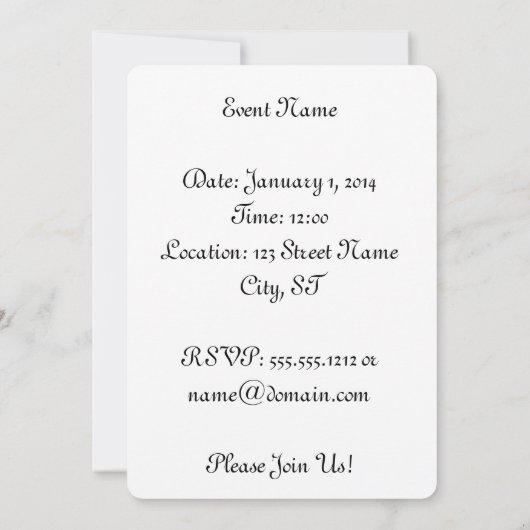 Invitation Loup (Dos)