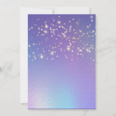 Invitation Loup blanc et lune aurores boréales (Dos)