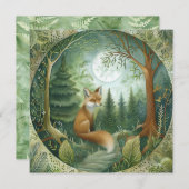 Invitation Loup de bois mystique (Devant / Derrière)