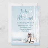 Invitation Loup d'hiver (Dos)