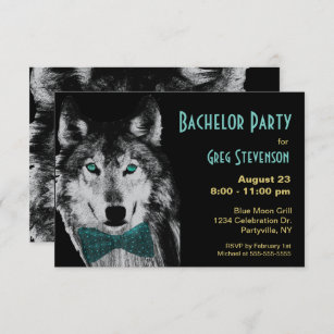 Invitation Loup du Bachelor Party