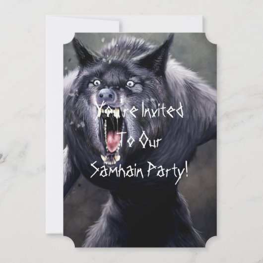 Invitation loup-garou effrayant (Devant)