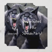 Invitation loup-garou effrayant (Devant / Derrière)