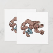 Invitation Loup-garou en course (Devant / Derrière)