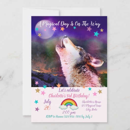 Invitation Loup la nuit (Devant)