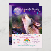 Invitation Loup la nuit (Devant / Derrière)