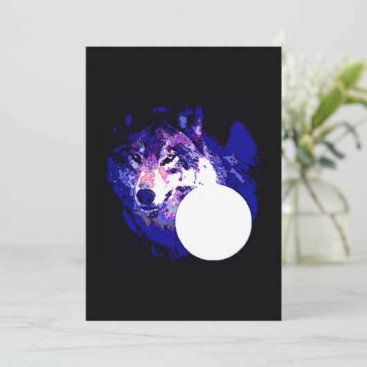 Invitation Loup & Lune (Debout devant)