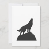 Invitation loup silhouette hurler - Choisir la couleur arrièr (Dos)