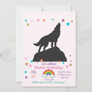 Invitation loup silhouette hurler - Choisir la couleur arrièr