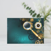 Invitation Loupe en style Steampunk (Debout devant)