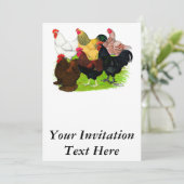 Invitation Lourd ajout de coq (Debout devant)