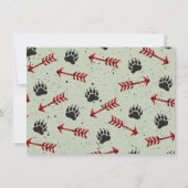 Invitation L'Ours Boho Tribal Anniversaire Wild One! (Dos)