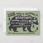 Invitation L'Ours Boho Tribal Anniversaire Wild One! (Devant)