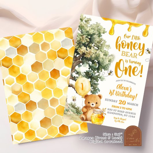 Invitation L'Ours de Miel fête son anniversaire