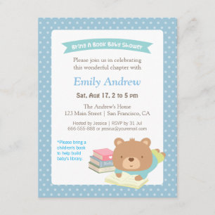 Invitation L'ours de nounours mignon apportent un baby shower