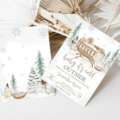 Invitation L'ours d'hiver Bébé son froid dehors Baby shower