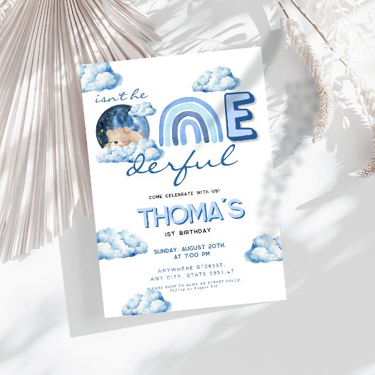 Invitation L'ours en peluche arc-en-ciel N'est-il pas le magn