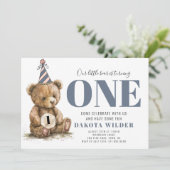 Invitation L'Ours Tourne Un Anniversaire (Debout devant)