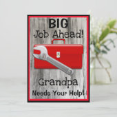 Invitation L'outil autour avec l'invitation de grand-père (Debout devant)