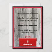 Invitation L'outil autour avec l'invitation de grand-père (Dos)