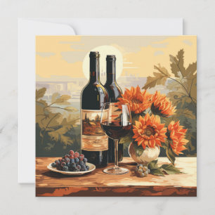 Invitation Louveur de vin de texte personnalisé