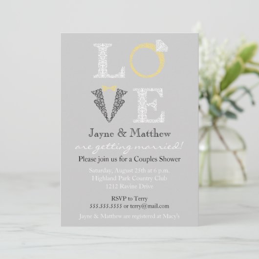 Invitation LOVE (Debout devant)