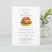 Invitation Love and Burgers Wedding shower (Debout devant)
