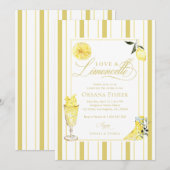 Invitation Love and Limoncello Italian Lemon Bridal Shower (Devant / Derrière)