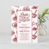 Invitation Love and Pasta Italian Bridal Shower (Debout devant)