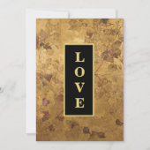 Invitation *~ LOVE AR66 RSVP QR Elegant Gold Mariage (Devant)