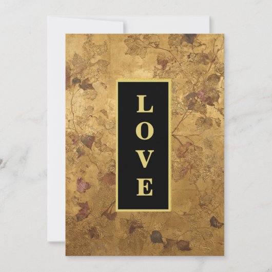 Invitation *~ LOVE AR66 RSVP QR Elegant Gold Mariage (Devant)
