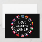 Invitation Love Around the World Languages  (Devant / Derrière)