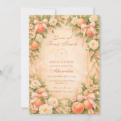 Invitation Love at First Peach Bridal Shower (Devant)